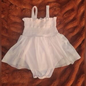 First Impressions Smocked Tulle Skirt Sunsuit